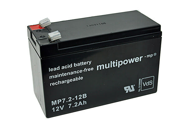 Multipower MP7.2-12B VdS 12V 7,2Ah Blei-Akku / AGM Batterie
