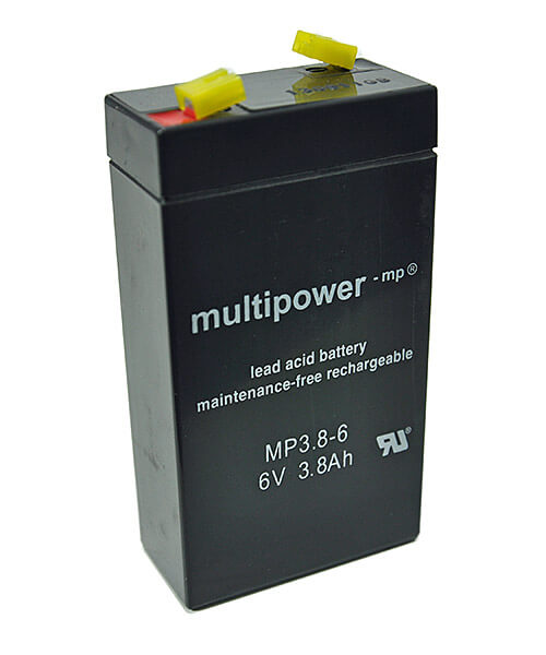 Multipower MP3.8-6 6V 3,8Ah Blei-Akku / AGM Batterie
