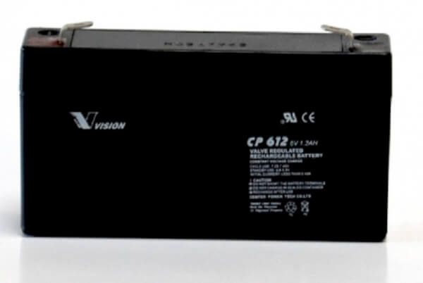 Vision CP612 6V 1,2Ah Blei-Akku / AGM Batterie