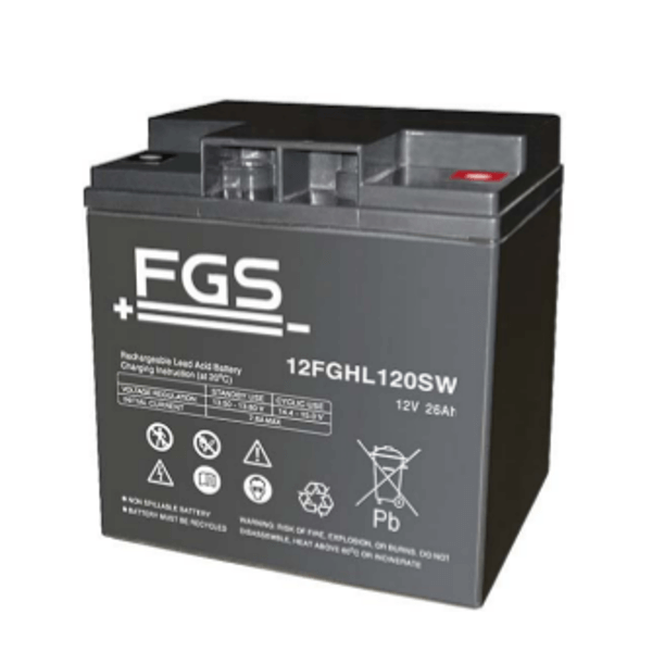 FGS 12FGHL120SW 12V 26Ah Blei-Akku / AGM Batterie Hochstrom Longlife