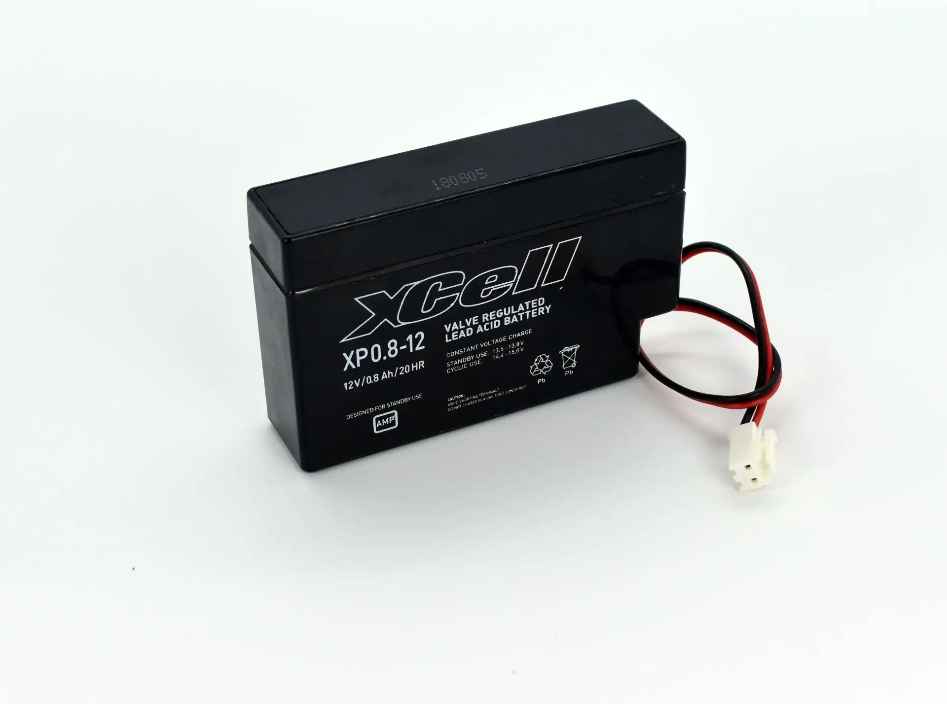 XCell XP0.8-12 - 12V | 0,8Ah AGM Bleiakkku mit JST-Stecker