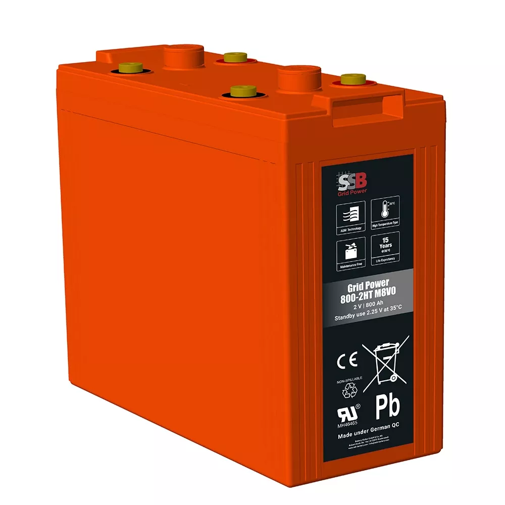 SSB Grid Power 800-2HT M8V0 - 2V | 800Ah Blei-Vlies-Akku (AGM) online bei pro-akkus kaufen