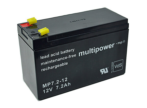 Multipower MP7.2-12 VdS 12V 7,2Ah Blei-Akku / AGM Batterie