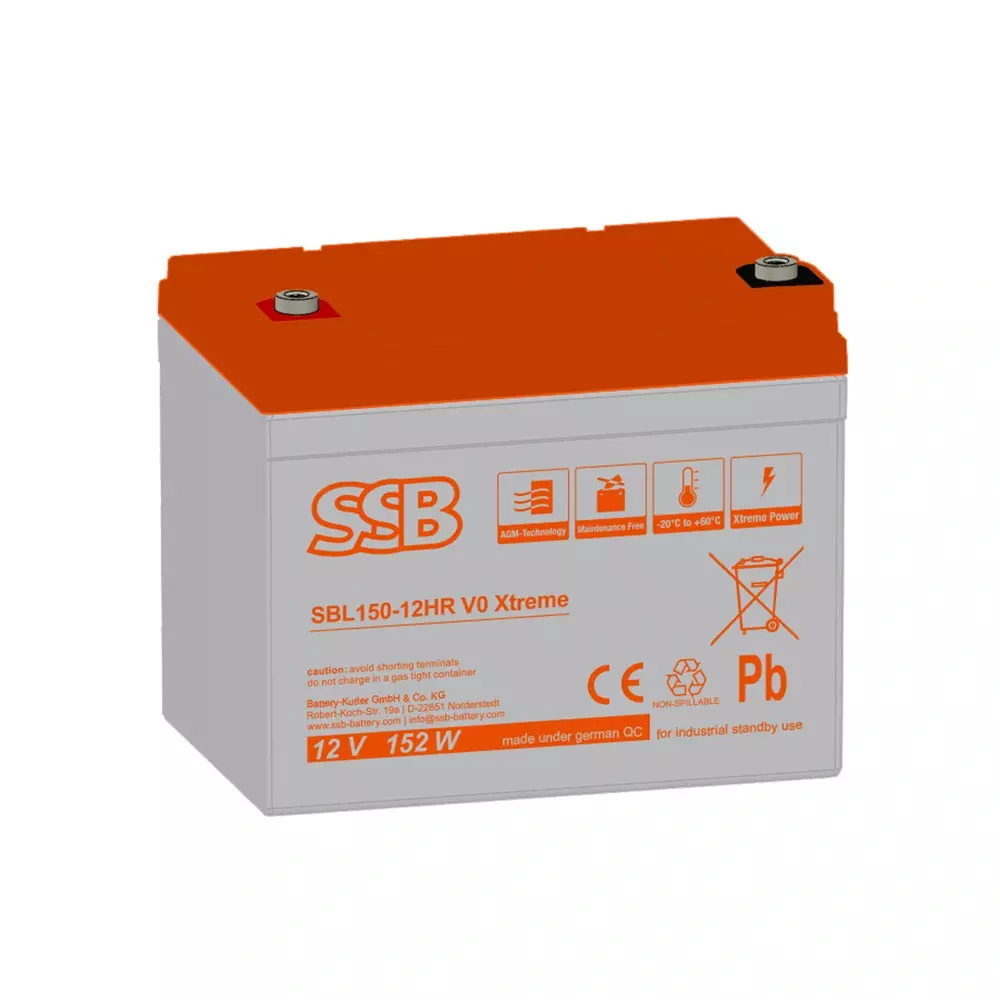 SSB Battery SBL150-12HR V0 Xtreme - 12V | 33Ah | 152W Blei-Vlies-Akku (AGM) hochstrom