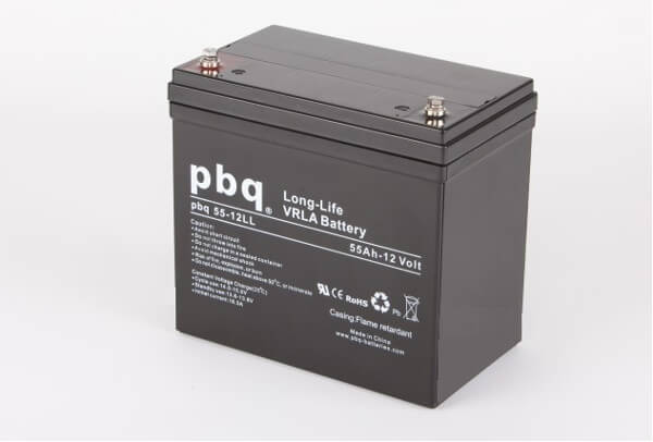 pbq L55-12 / 55-12LL AGM Bleiakku - 12V 55Ah Long Life-Batterie