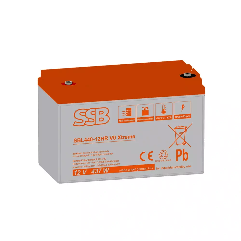 SSB Battery SBL440-12HR V0 Xtreme - 12V | 100Ah | 437W Blei-Vlies-Akku (AGM) hochstrom