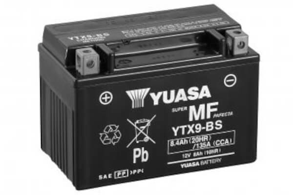 YUASA Motorradbatterie YTX9-BS - 12V 8Ah wartungsfrei