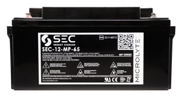 SEC-12-MP-65 AGM Batterie | 12V 65Ah VdS