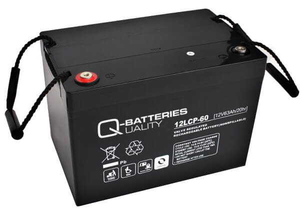 Q-Batteries 12LCP-60 12V 63Ah Blei-Akku / AGM Batterie Zyklentyp