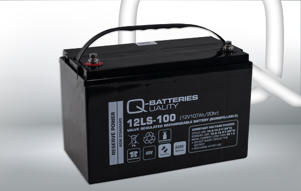 Q-Batteries 12LS-100 12V 107Ah AGM Batterie Akku
