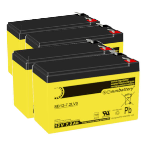 Batteriesatz für APC RBC31 - 4 x 12V | 7,2Ah mit VDS Zulassung