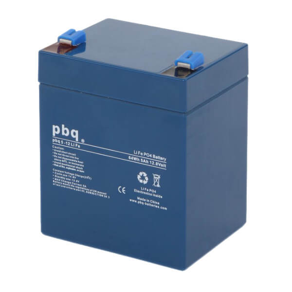 pbq LiFe 5-12 LiFePO4 Batterie - 12,8V 5Ah Lithium-Ferrophosphat-Akku