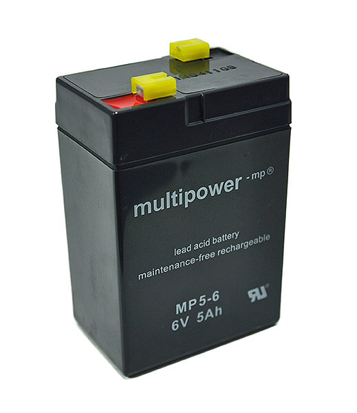 Multipower MP5-6 6V 5Ah Blei-Akku / AGM Batterie