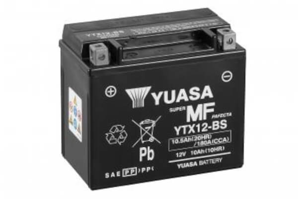 YUASA Motorradbatterie YTX12-BS - 12V 10Ah wartungsfrei