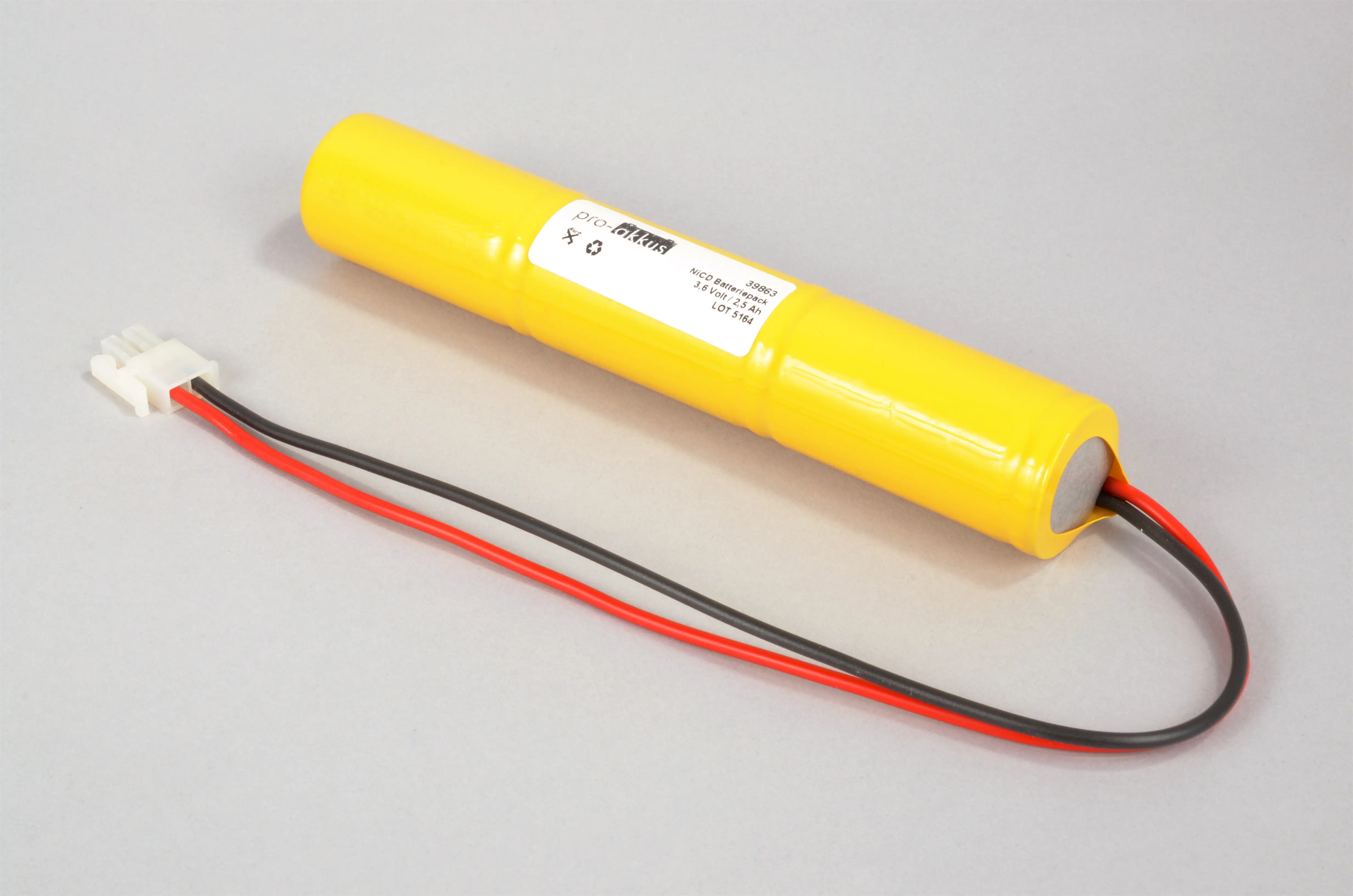 NiCd Notbeleuchtung Akku 3,6V / 2500mAh passend für Alvit R1832 