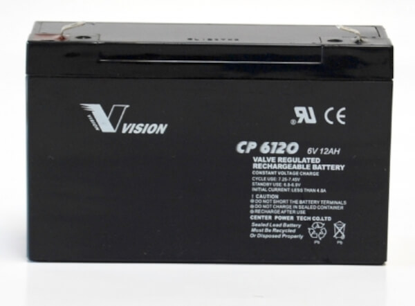 Vision CP6120 6V 12Ah Blei-Akku / AGM Batterie