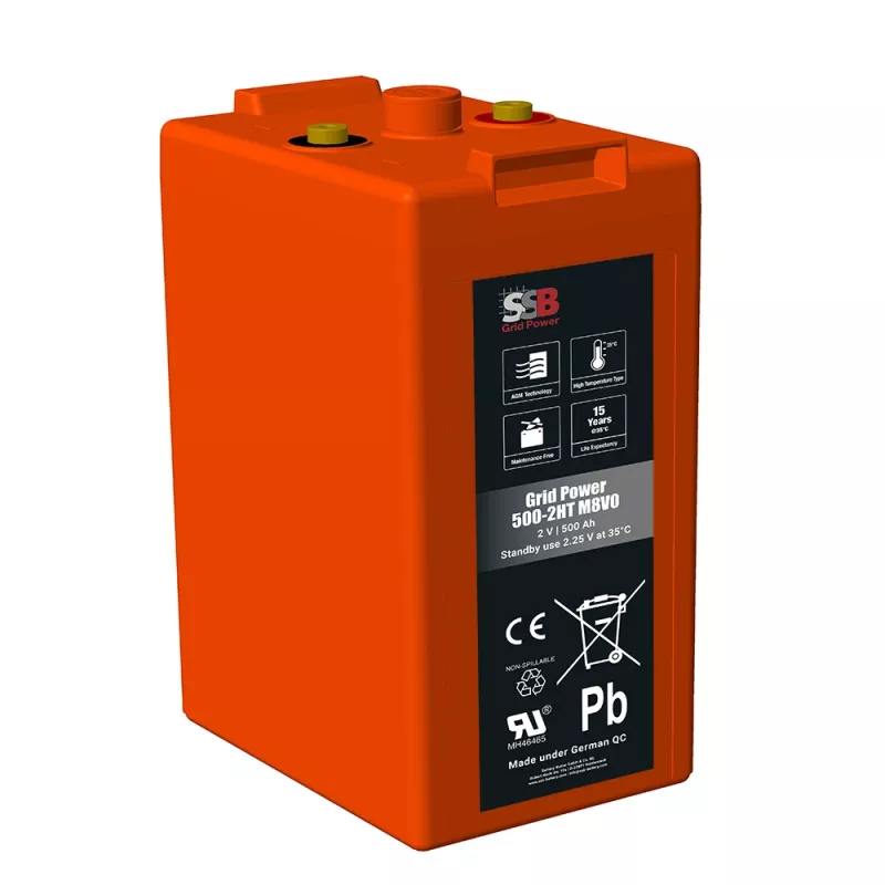 SSB Grid Power 500-2HT M8V0 - 2V | 500Ah Blei-Vlies-Akku (AGM) online bei pro-akkus kaufen
