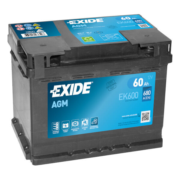 Exide Start-Stop EK600 Batterie - 12V 60Ah