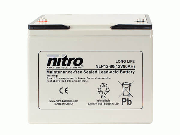 nitro NLP12-80 Batterie / Akku - 12V 80Ah AGM Long Life