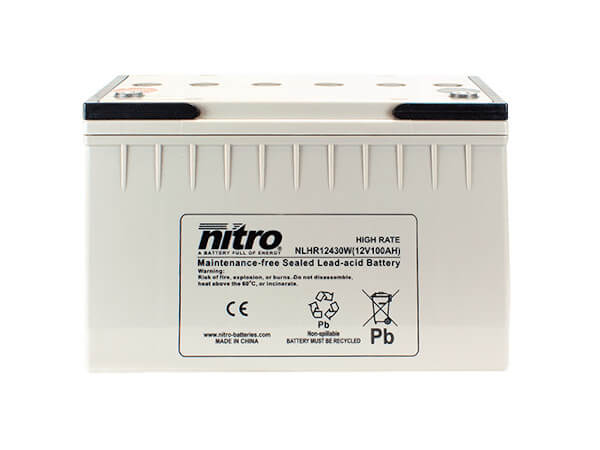 nitro NLHR12430W Batterie / Akku - 12V 100Ah AGM High Rate