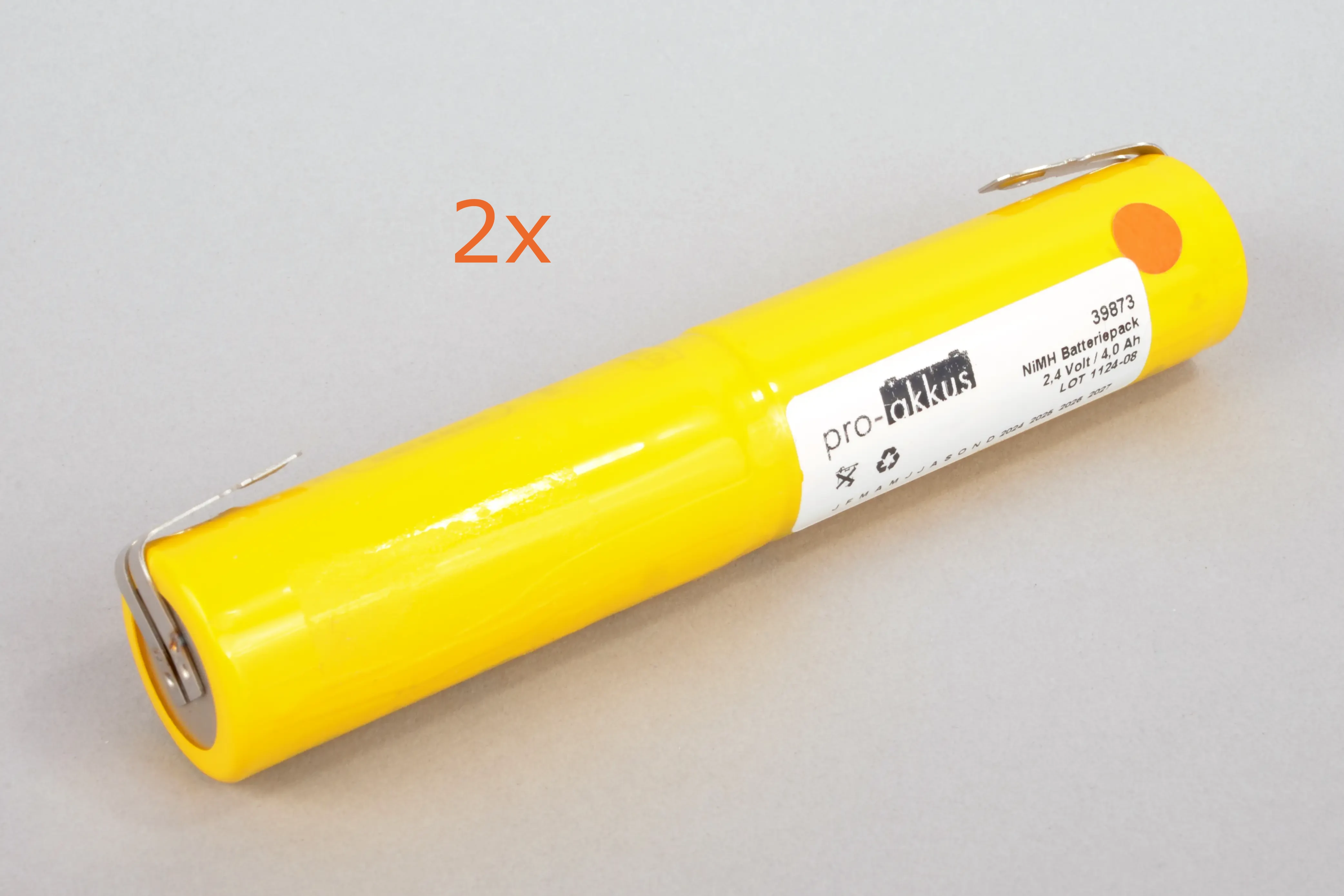 2 x NiMh Notbeleuchtung Akku 2,4V 4200mah passend für Zumtobel 04821263