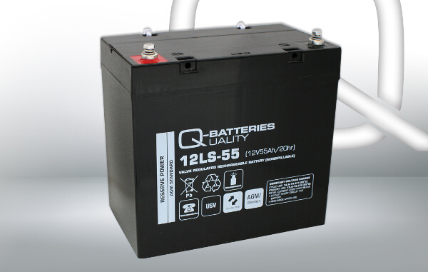 Q-Batteries 12LS-55 12V 55Ah AGM Batterie Akku