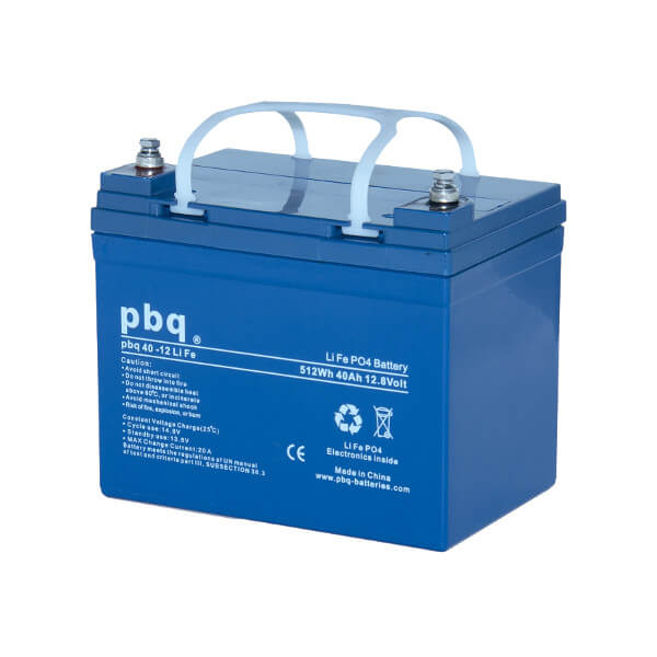 pbq LiFe40-12H / 40-12Life LiFePO4 Batterie - 12,8V 40Ah Lithium-Ferrophosphat-Akku