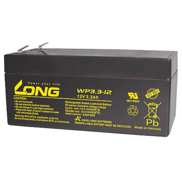 Kung Long WP3.3-12 - 12V 3,3Ah Akku / AGM Batterie
