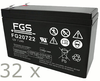 Batteriesatz für APC SU DP4000 + SU DP4000i - 32 x 12V | 7,2Ah mit VDS Zulassung