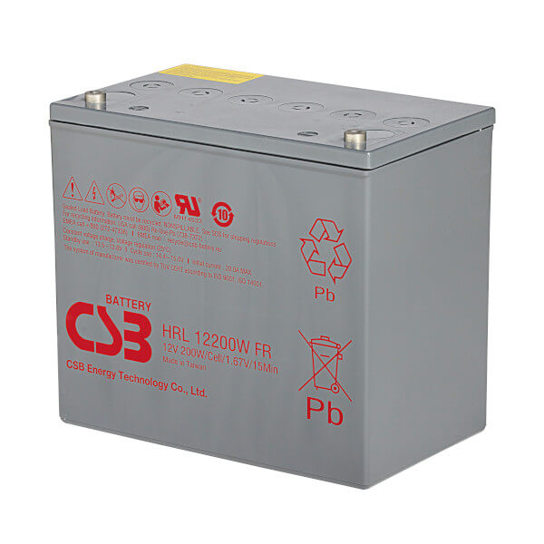 CSB HRL12200WFR 12V 200W AGM Batterie Hochstrom Longlife