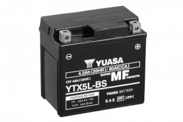 YUASA Motorradbatterie YTX5L-BS - 12V 4Ah wartungsfrei