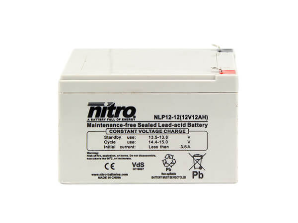 nitro NLP12-12 Batterie / Akku - 12V 12Ah AGM VdS