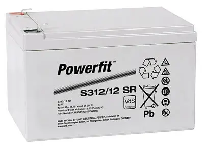 Exide Powerfit S312/12SR - 12V | 12Ah AGM Bleiakku VdS