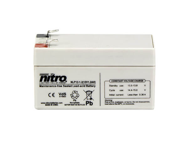 nitro NLP12-1.2 Batterie / Akku - 12V 1,2Ah AGM VdS