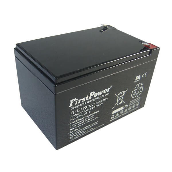 FirstPower FP12120 12V 12Ah 4,8mm Blei-Akku / AGM Batterie VdS