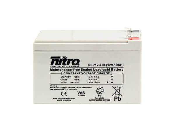 nitro NLP12-7.0L Batterie / Akku - 12V 7Ah AGM VdS