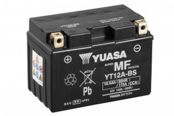YUASA Motorradbatterie YT12A-BS - 12V 10Ah wartungsfrei