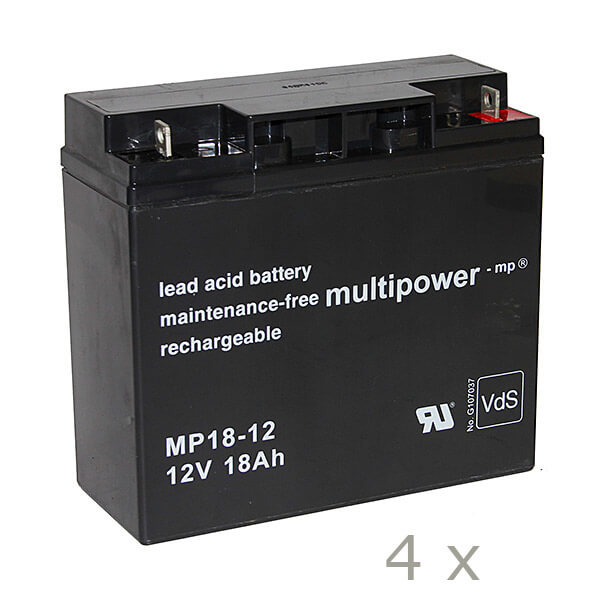 4 Ersatzbatterien für APC SU48XLBPLXP USV Anlage VdS