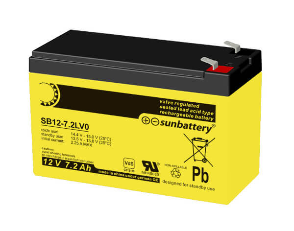 SUN Battery SB12-7.2L 12V 7,2Ah Bleiakku VdS