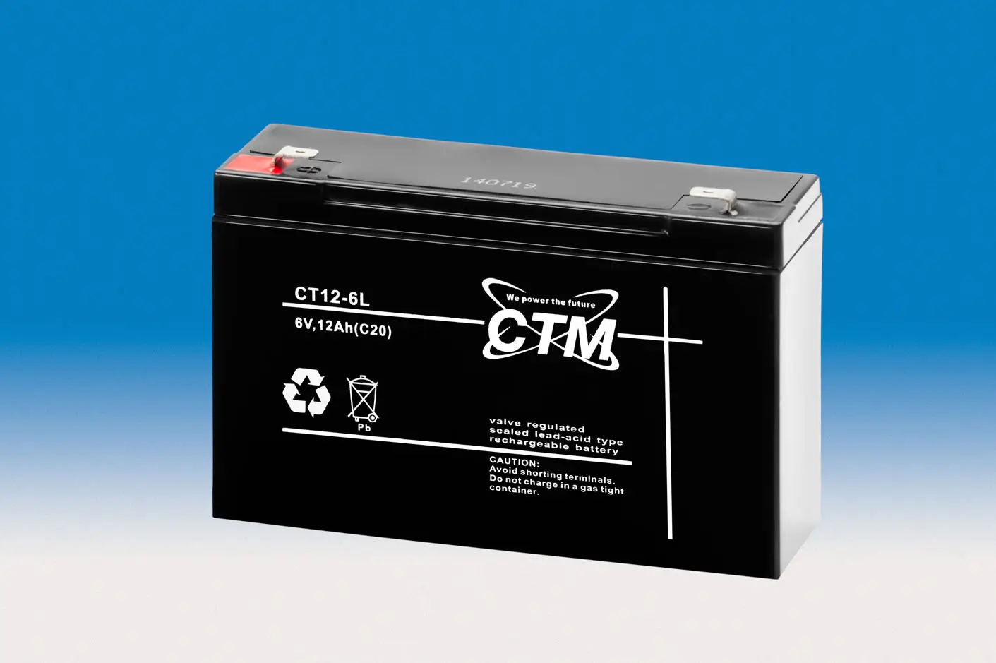 CTM CT12-6L - 6V | 12Ah Blei-Vlies-Akku (AGM)