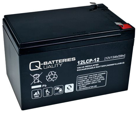 Q-Batteries 12LCP-12 12V 13Ah Blei-Akku / AGM Batterie Zyklentyp