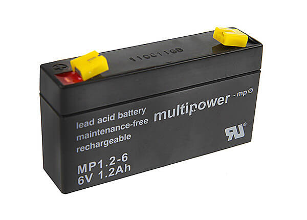 Multipower MP1.2-6 6V 1,2Ah Blei-Akku / AGM Batterie