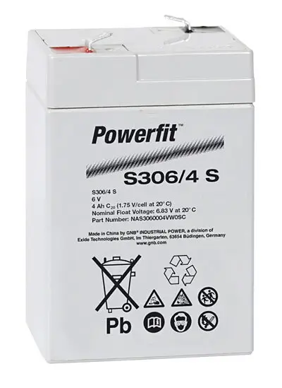 Exide Powerfit S306/4S - 6V | 4,5Ah AGM Bleiakku