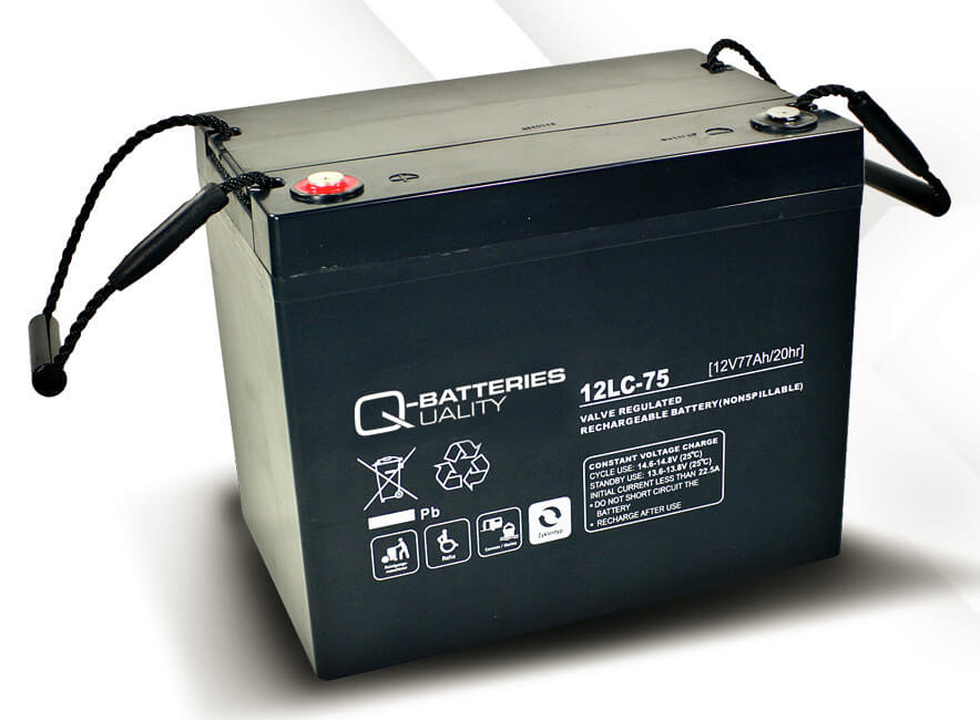 Q-Batteries 12LC-75 12V 77Ah Blei-Akku / AGM Batterie Zyklentyp