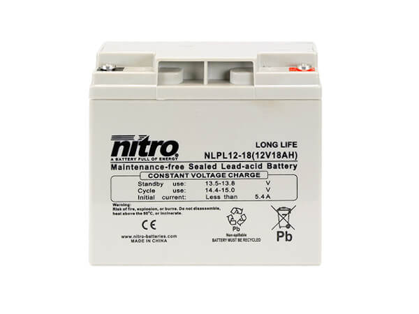 nitro NLPL12-18 Batterie / Akku - 12V 18Ah AGM Long Life
