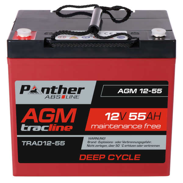 Panther ABS-Line AGM 12-55 tracline TRAD12-55 | 12V 55Ah Deep-Cycle Batterie