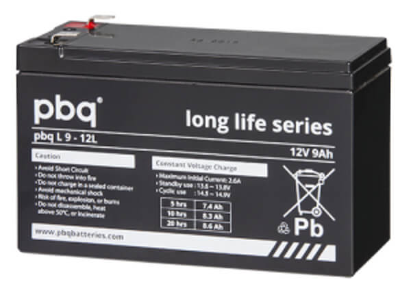 pbq L9-12L AGM Bleiakku - 12V 9Ah Long Life-Batterie