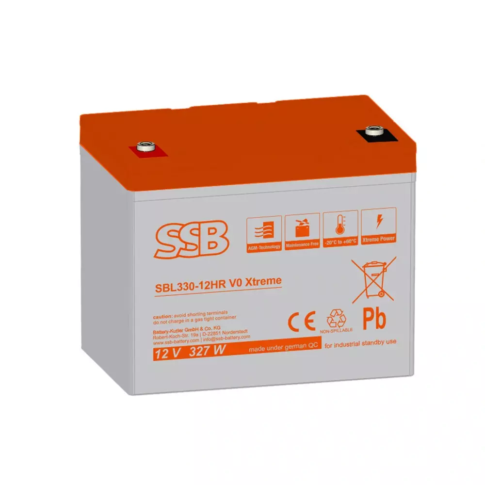 SSB Battery SBL330-12HR V0 Xtreme - 12V | 75Ah | 327W Blei-Vlies-Akku (AGM) hochstrom