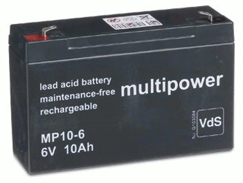 Akkusatz für Best Power Fortress I LI 950VA USV - 4 x 6V 10Ah AGM Batterien mit VdS-Zulassung