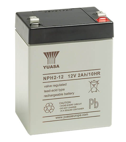 Yuasa NPH2-12 - 12V 2Ah Akku / Batterie Hochstrom